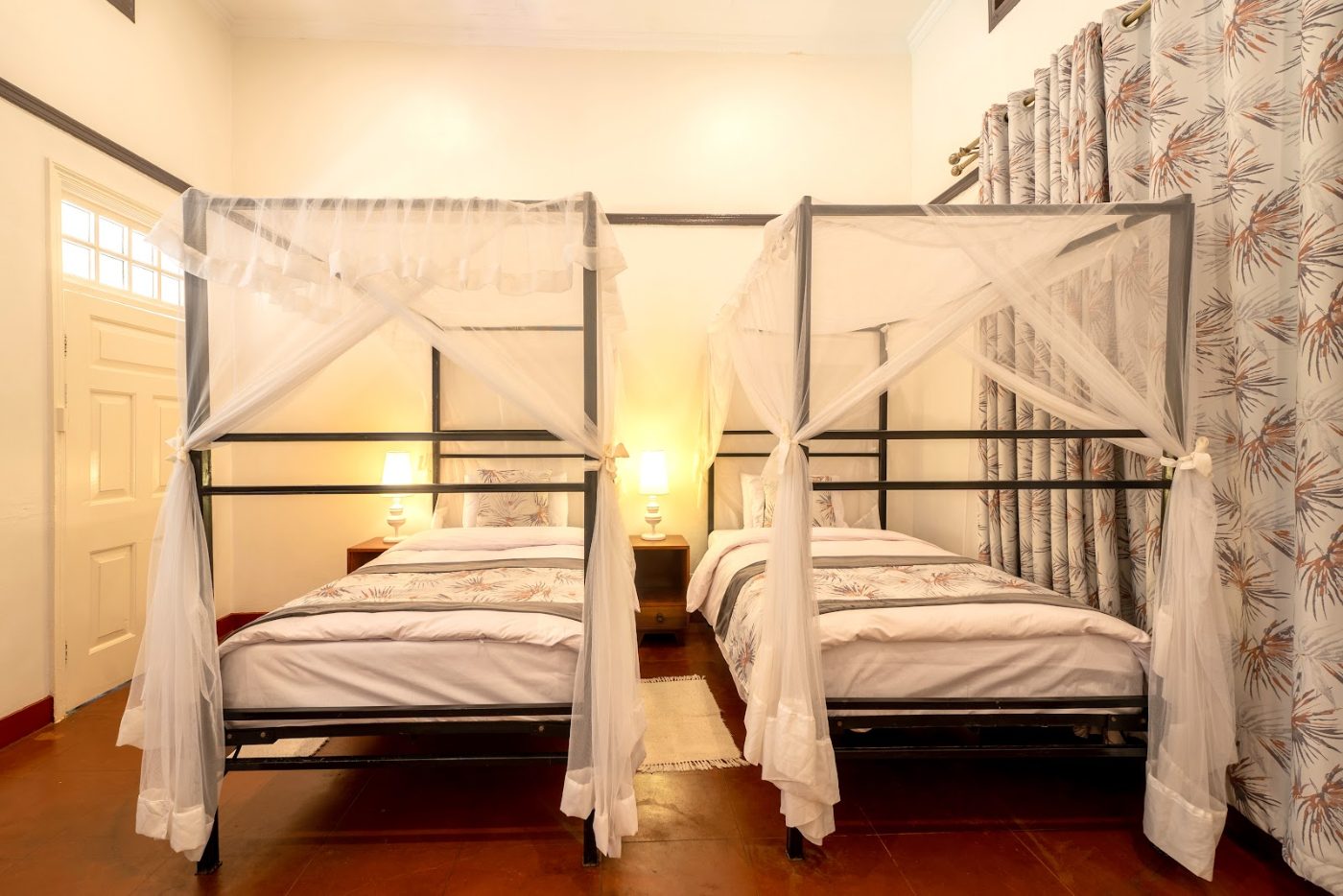 A twin room in the African Queen block at Masindi Hotel