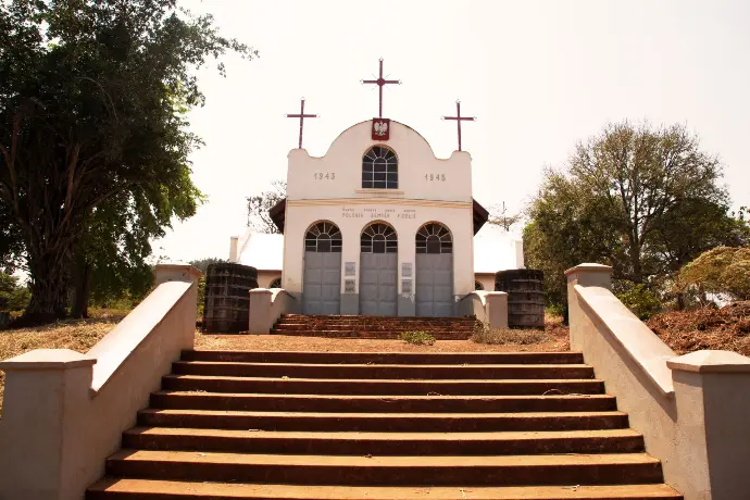 The Polish church at Nyabyeya, near Masindi, built by wartime refugees